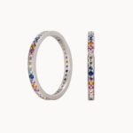 STRIEBORNÝ PRSTEŇ ETERNITY RAINBOW