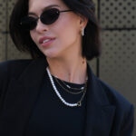 Zlaté perlové náušnice WUUMS La Vida a dvojitý perlový náhrdelníky WUUMS Lovely